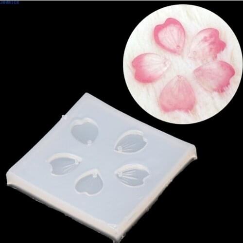 Silicone Mold Cherry Blossom Petal Pendant Mold For DIY Handwork Jewelry Finding