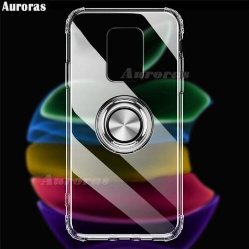 Auroras For Redmi Note 9S Case Anti-fall Airbag Clear Case Shockproof With Ring Soft Four-corner For Redmi Note 9 Pro Max Cover