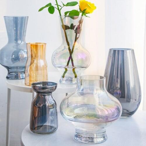 Glass Flower Vase Hydroponic Vase Flower Arrangement Bottle Container Glass Bottle Terrarium Flower Basket Decoration Ornaments