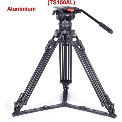 TERIS TS150AL TRIX TX-V18L aluminium Tripod TERIS TS150CF TRIX TX-V18T Carbon fiber Kit with Fluid Head Load 20KG DSLR Tripod