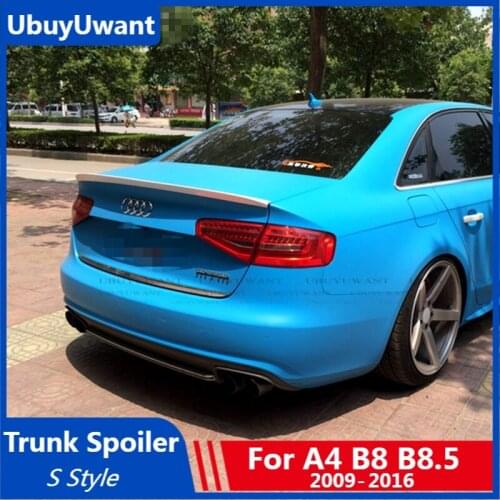 UBUYUWANT Rear Trunk Spoiler For Audi A4 b8 B8.5 2009-2016 Car Spoiler ABS Material Primer Color Car Tail Lip Wing Decoration