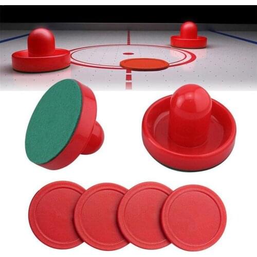 Air Hockey Accessories 76mm Goalies & 52mm Puck Felt Adult toys games entertaining Pusher mallet Table O4G5