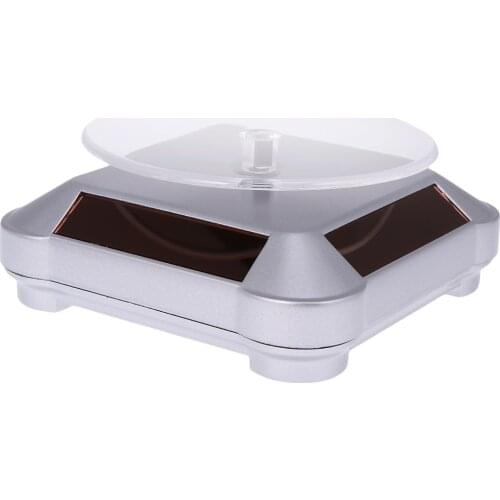 360° Rotating Display Stand Base Rotary Turntable Solar/Battery Powered Turntable Display Stand for Photography Jewelry Diamond