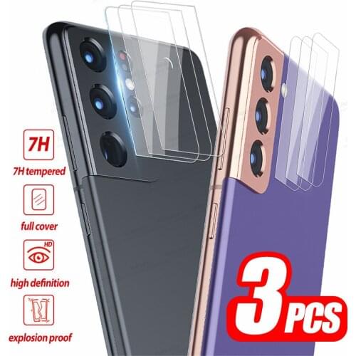 3pcs Camera Tempered Glass For Samsung Galaxy S21 Ultra S 21 Plus 5G S20 FE Note 20 Rear Lens Screen Protector Protective Film