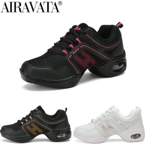 Newbeads Womens Dance Shoes Sports Mesh Lace Up Jazz Hip Hop Sneakers Ladies Girls Modern Jazz Dancing Shoes For Female