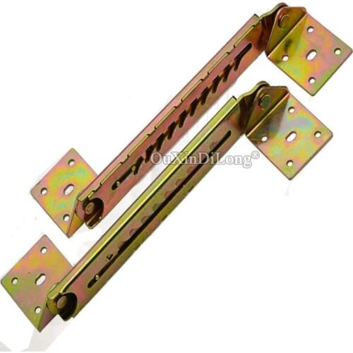 1Pair 10 Gear Adjusting Angle Lifting Rod Desk Hinge Angle Hinge with Bracket Cabinet Door Lift Pneumatic Support Hardware GF288