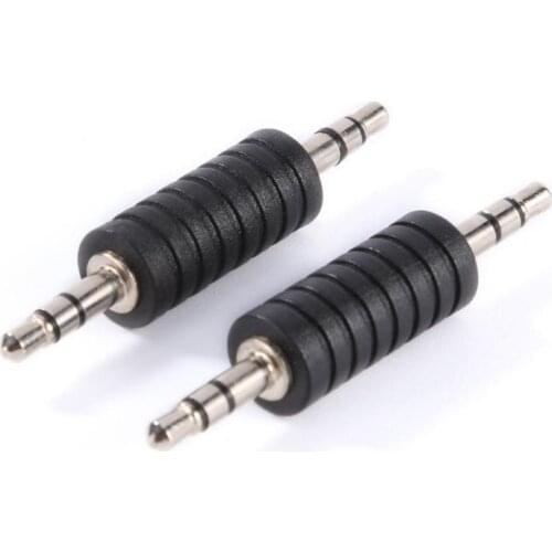 2pcs 3.5mm Stereo Male to Male Jack Audio Plug Connector Coupler Adapter Joiner Converter
