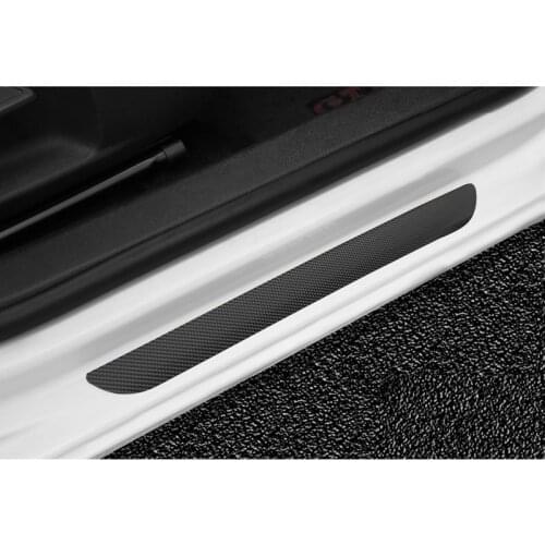 4pcs Auto Carbon Fiber Car Door Sill Protector Sticker for Toyota Corolla Camry RAV4 hilux Car Door Sill Sticker Accessories