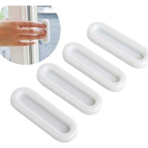 4pcs Paste the open sliding door handles for interior doors glass window cabinet drawer wardrobe