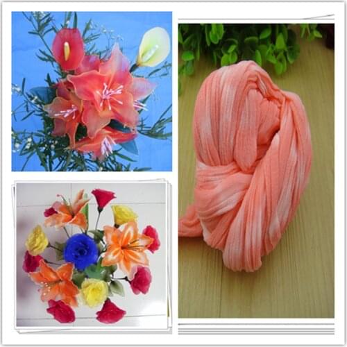 54 colors mix shipping or only one color ship double color stocking flowers/nylon flower /silk flower making/ DIY flowers craft