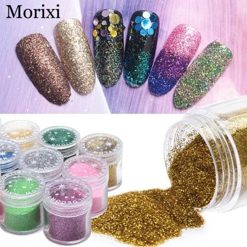 5g nail art powder Holographic Ultra Thin Glitter Dust Powder 24 color choice DIY metallic shimmer nail powder BZ060
