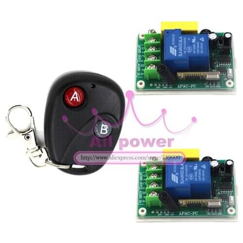 Free Shipping Factory Sell Directly 220V 30A 1CH 2PCS Wireless Remote Control System /Switch & 1 Controller #Free Shipping