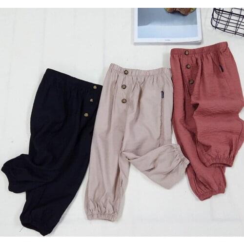 Toddler Boys Pants Spring Summer Casual Loose Mosquito Pants For Girl 2 3 4 5 6 Years Kids Pants Elastic Waist Children Trousers