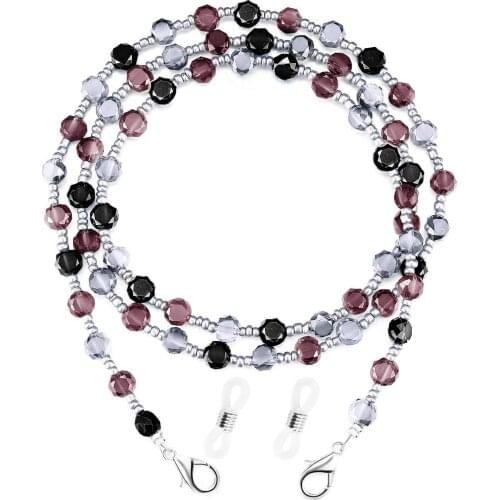 Crystal Glasses Neck Strap Chain for Women Beaded Sunglasses Chains Lanyard Eyeglasses Strap Cord Gold Color Metal Rope