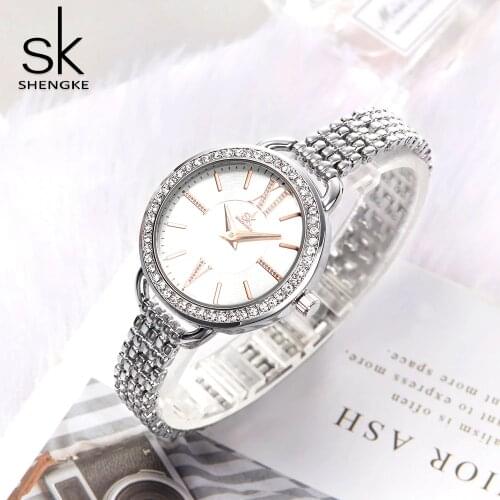Shengke New Jewelry Womens Quartz Watch Women Watch Luxury Fashion Ladies Black Japan Mov Rosegold Relogio Feminino new SK 2019