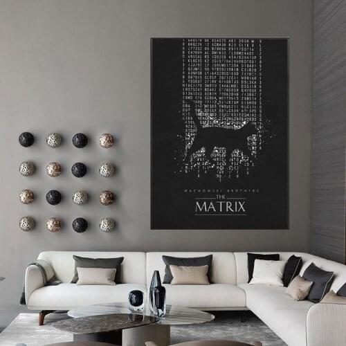 Matrix Black & White Classic Movie Posters Silk WALL Art Decor Prints No Frame