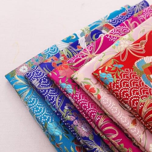 Designer satin fabric brocade jacquard clothing fabrics sewing cheongsam kimono for DIY patchwork seam garment material