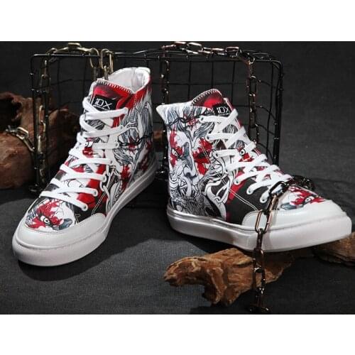 IDX Never lose original fashion comfortable chinese culture graffiti workshoes man