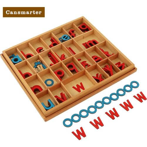 Beech Wooden Montessori Toys Small Movable Alphabet Box Toddlers Preschool Language Exercises Educational Toy and Games LA014