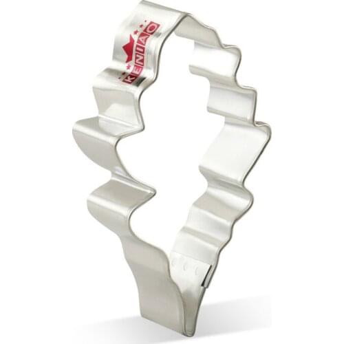 KENIAO Autumn Oak Leaf Cookie Cutter for Thanksgiving - Biscuit Fondant Bread Cutter - 5 x 10 cm - Stainless Steel