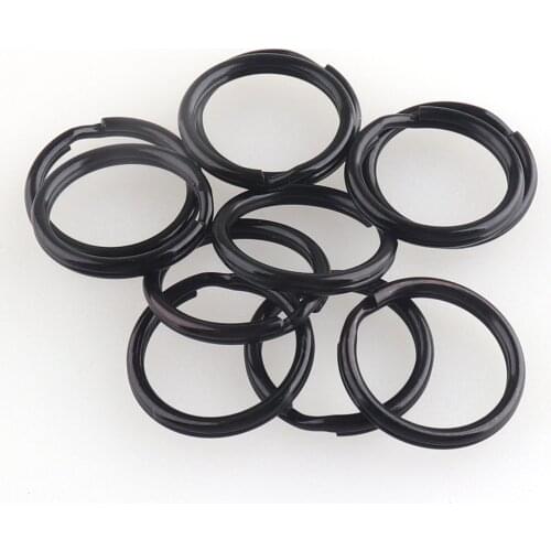 20pcs Jump Ring Black 15mm Key Chain Key Ring Iron Replacement DIY accessories Jewelry Purse Handbag Bag Making Hardware
