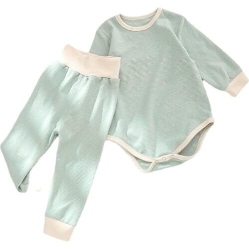 Newborn Baby Boys and Girls Sets Fall Sleeping Bags+Hat Solid Color Knited Long Sleeve Sleepwear Cotton Nightwear 2pcs Set