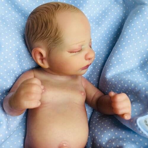 Mini baby doll soft full silicone body bebe reborn girl dolls Amazing hand painting lifelike children gift toy dolls Masterpiece