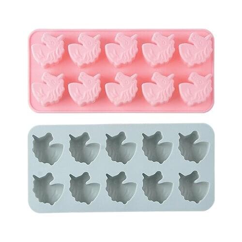 Cartoon Unicorn Chocolate Silicone Mould for Gummy Candy Biscuit Fondant Molds Silicone Baking Accessories Cake Decoration Tool