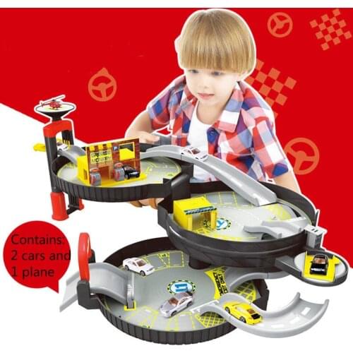 3D Parking Lot Magical Car Set Educational Toys Mobile Garage Parking Race Track for Boy Plastic Car Model DIY Railway Toys Gift