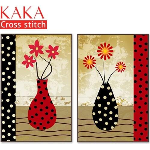 Cross stitch kits,Embroidery needlework sets with printed pattern,11CT-canvas for Home Decor Painting,Flowers Full NCKF088