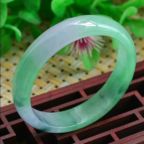 Natural bracelet ice through the floating flower bracelet Myanmar ice glutinous species purple rosewood bracelet 59MM 00153