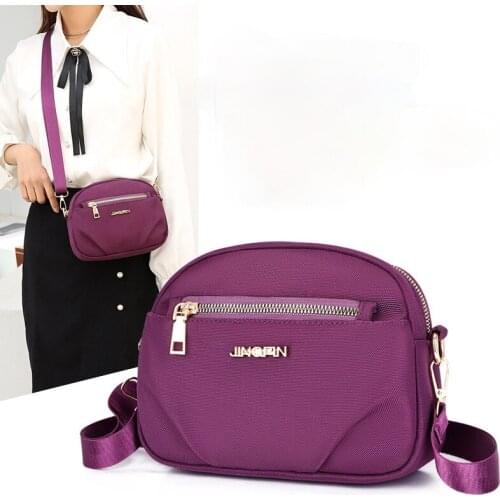 Nylon Women Bag 2021 New Waterproof Oxford Cloth Shoulder Bag Korean Version Womens Messenger Bag Multi-layer Coin Purse