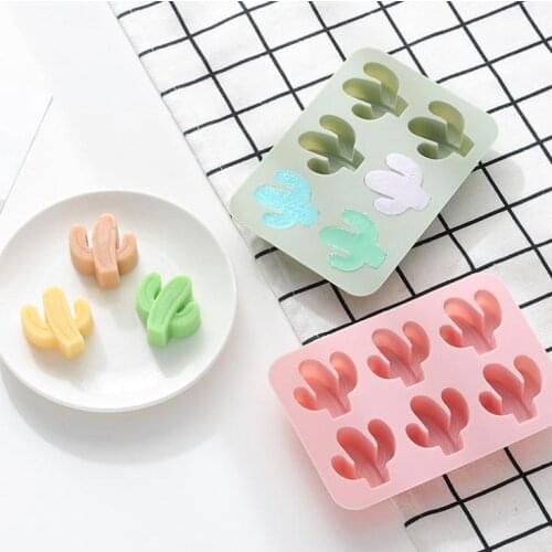 Wholesale Silicone cactus chocolate mold 6 holes CUTE cactus shaped silicone mold for wholesale 100 pieces per lot SN1620