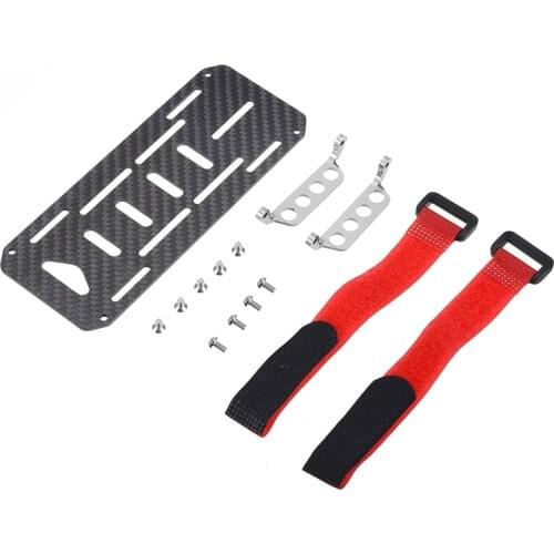 155 * 62 * 16mm RC Car Carbon Fiber Battery Mounting Plate Tray with 2pcs String For 1/10 RC Car RC Crawler Accessories