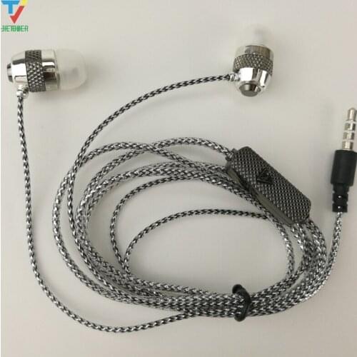 Direct Deal Wholesale Universal Golden Sparkle Sliver Pink Earphones Earcup Headset 110cm Crystal Line 3 Color with Mic 100pcs