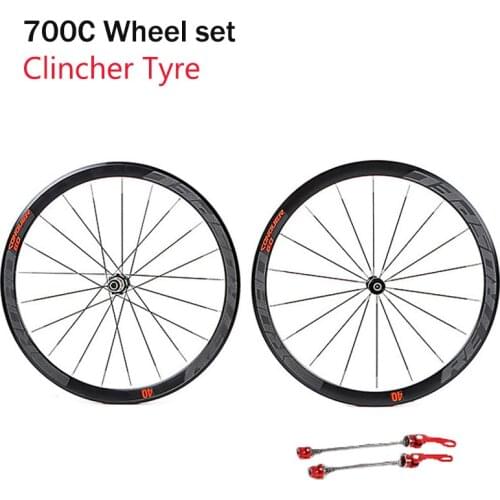 Ultra Light Aluminum Alloy 40 Knife Four Peilin Flat Spoke Racing Bicycle Wheel Road Bike 700C Wheelset Bicycle Parts