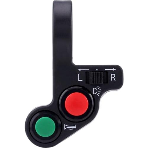 Universal Motorcycle Handlebar Switch Headlight Turn Signal Light Horn On/Off Push Button Plastic Shell Pure Copper Cable