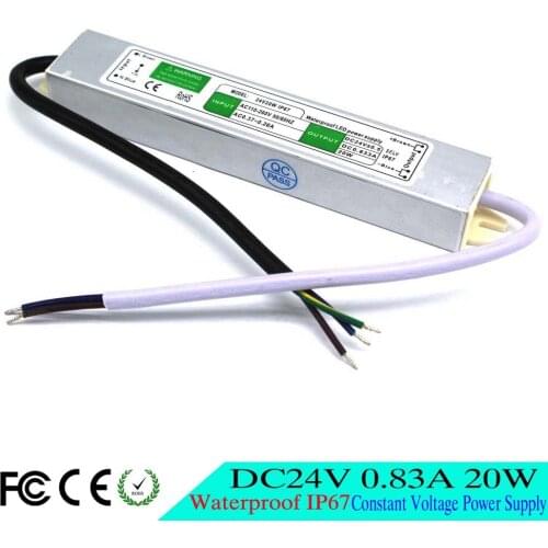 20W 24V 0.83A Small Volume Single Output Waterproof IP67 Switching power supply for Outdoor LED Strip CNC 3D Print