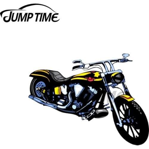 Jump Time 13 x 3.8cm For Custom Chopper Motorcycle Bumper Car Stickers Laptop Refrigerator Decal VAN Air Conditioner Graphics