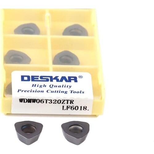 10pcs Insert WDMW06T320ZTR LF6018 Carbide Inserts CNC Lathe Cutting Tools Milling Finishing Milling Cutter Stainless Steel Blade