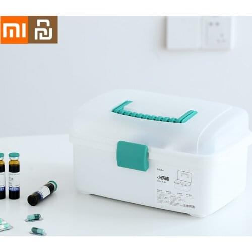 XIAOMI Youpin Medicine Box First Aid Storage Box Large Capacity Medical Box Portable Pill Box Home Medical Box Medicine Chest