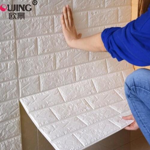 3D PE Foam Stone Brick Panel Wall Stickers For Kids Rooms Home Decor Removable Kids Safty Art Mural Self-adhesive DIY Wallpaper