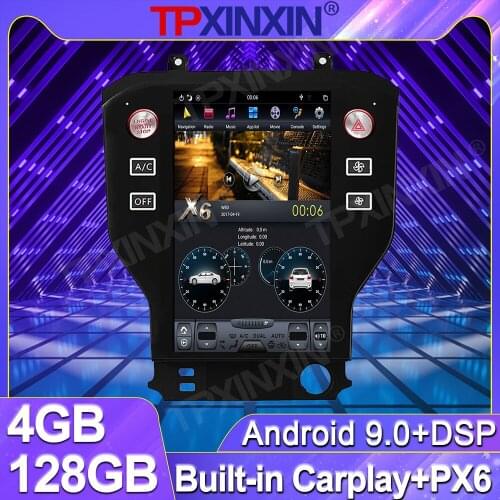 4+128G For Ford Mustang 2015 - 2020 Android Tesla Car Screen Radio Multimedia Player GPS Navigation Video Tape Recorder Carplay