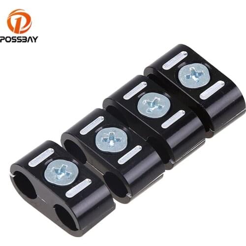 POSSBAY 4pcs Motorcycle Brake Throttle Cable Clips Clamps fit for Harley Sportster 883 1200 Dyna Softail Fat Street Bob 84-17