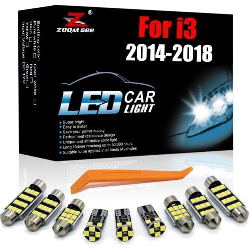 9pcs Perfect Canbus Vehicle Interior LED Bulb Dome Indoor Lights Lamp Kit For BMW i3 (2014-2018)