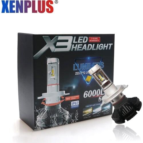 Xenplus X3 LED H4 Car Headlight H7 H11 9004 9007 880 H27 881 H8 H9 9600LM 50W Auto Led lighting Super Bright 9600LM 12V 8000K