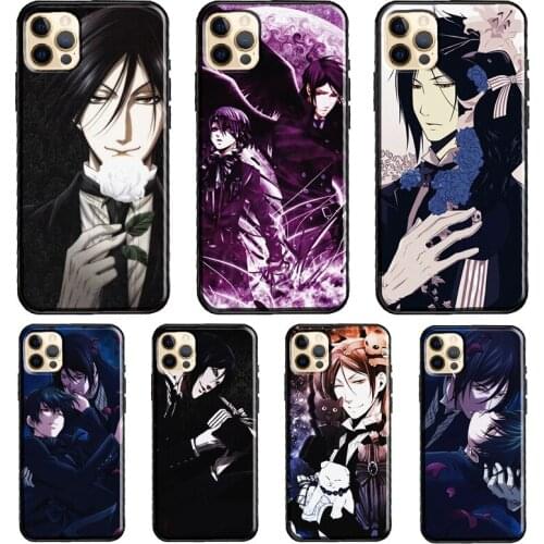 Black Butler Silicone Case For iPhone XR X XS MAX SE 2020 6S 7 8 Plus 12 Mini 11 Pro Max Shell Cover