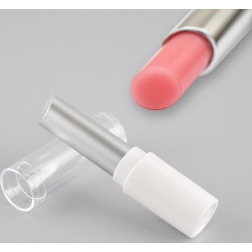 10/50PCS Slant Cup White Cylindrical Empty Lip Stick Lipbalm Tube Container Case for DIY Homemade Color Cosmetics Packing