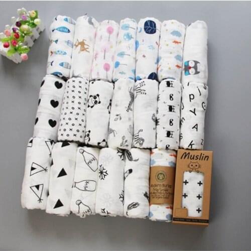 Baby Summer 100%Muslin Cotton Duble Layer Baby Towel Newborn Blanket Baby Swaddle Infant Wrap 120x120cm