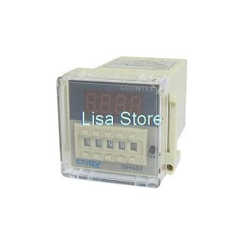 DH48J AC 220V 50/60Hz 8 Pin Terminals 1-999900 Digital Counter Relay